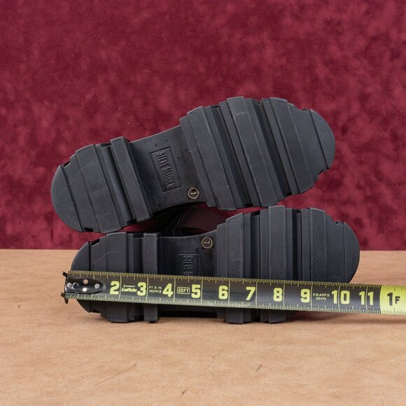 Steve Madden Women Esmao Black Leather Festival Platform Knee Boots sz 7 - Picture 5 of 10